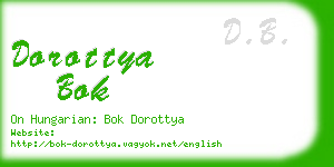 dorottya bok business card